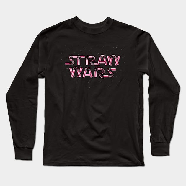 Straw Wars Long Sleeve T-Shirt by rodrigobhz